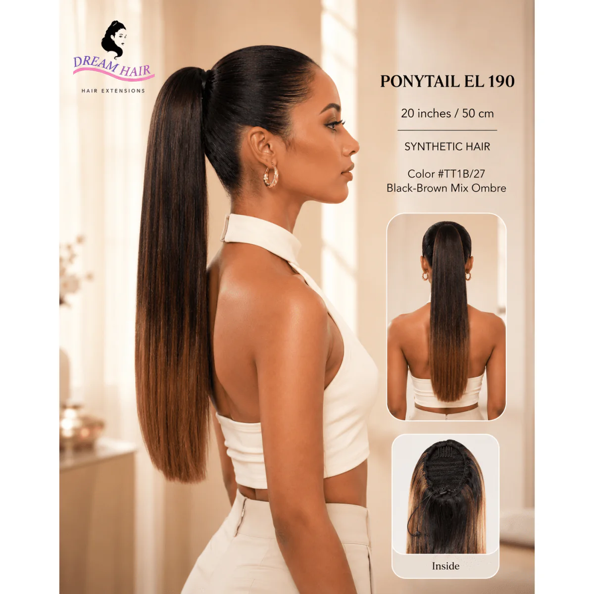 Dream Hair ponytail EL 190 20"/50cm Synthetic Hair - Image 10
