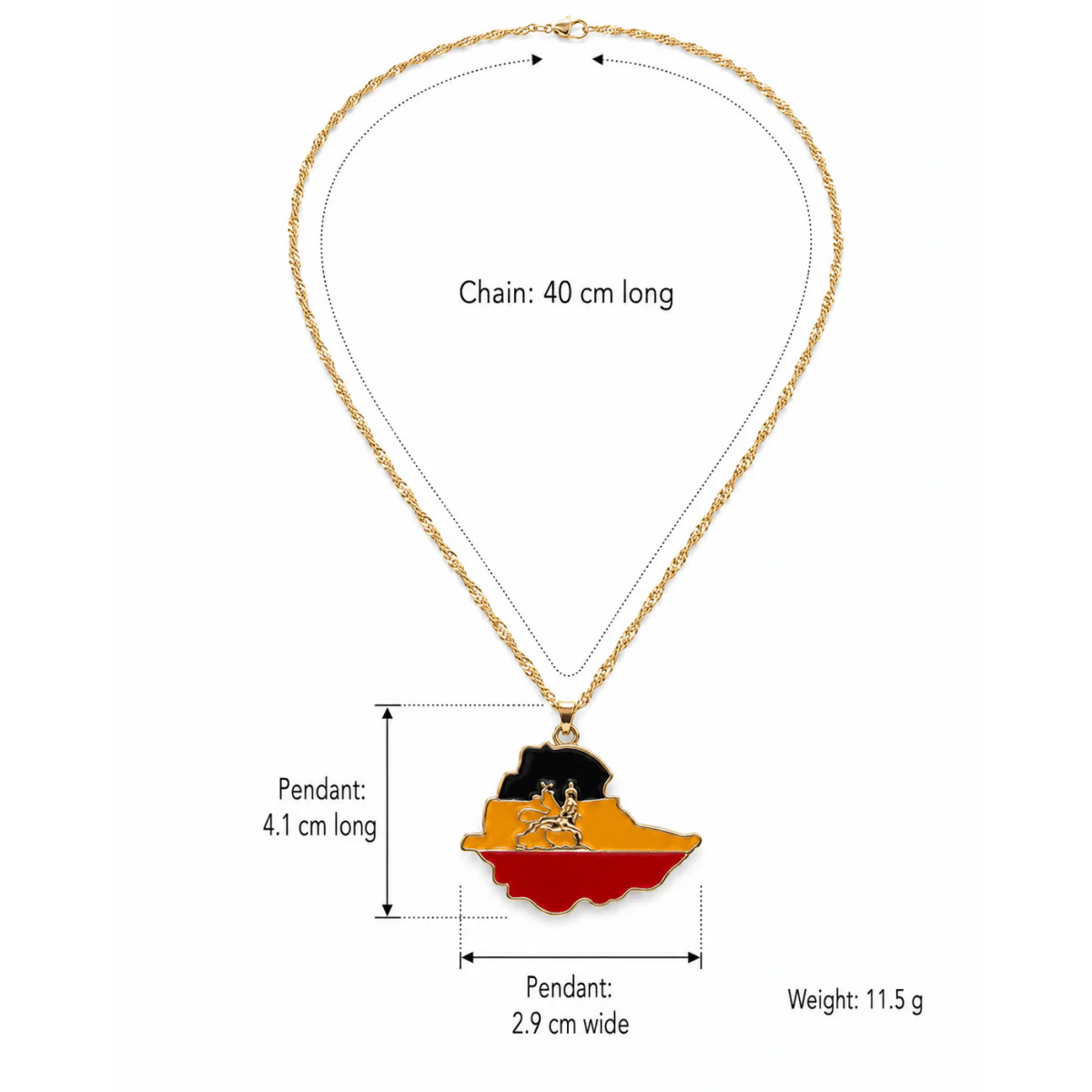 Dreamfix Ethiopia Pendant with Lion Emblem - Image 6