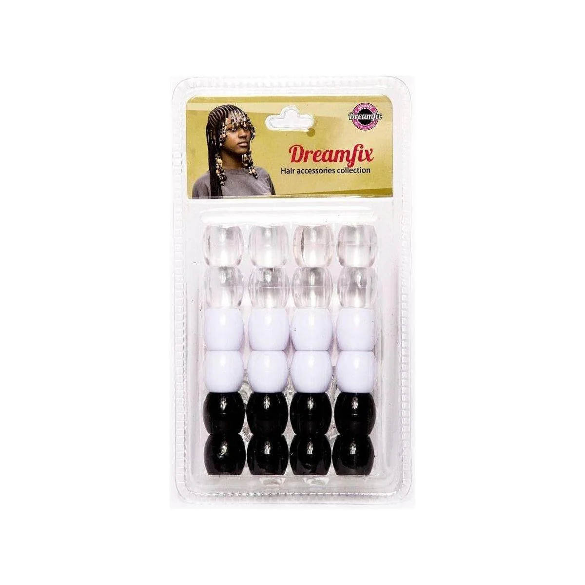 Dreamfix Large Hole Plastic Hair Beads Kids 24pcs - Image 14