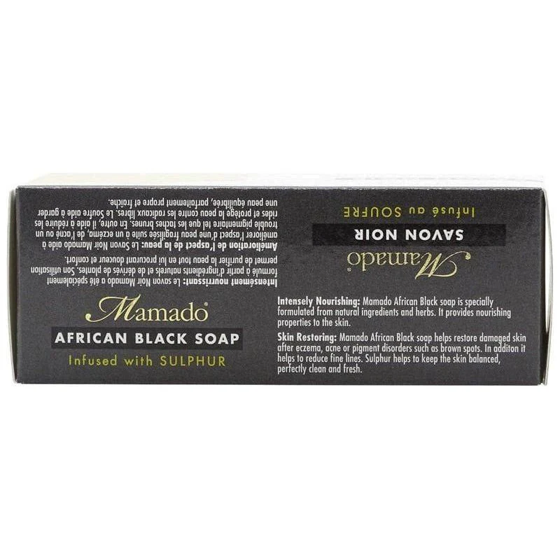 Mamado African Black Soap Infused with Sulphur 200g - Image 2