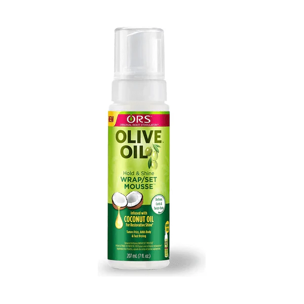 ORS Olive Oil Hold & Shine Wrap/Set Mousse Coconut Oil 7oz / 207ml