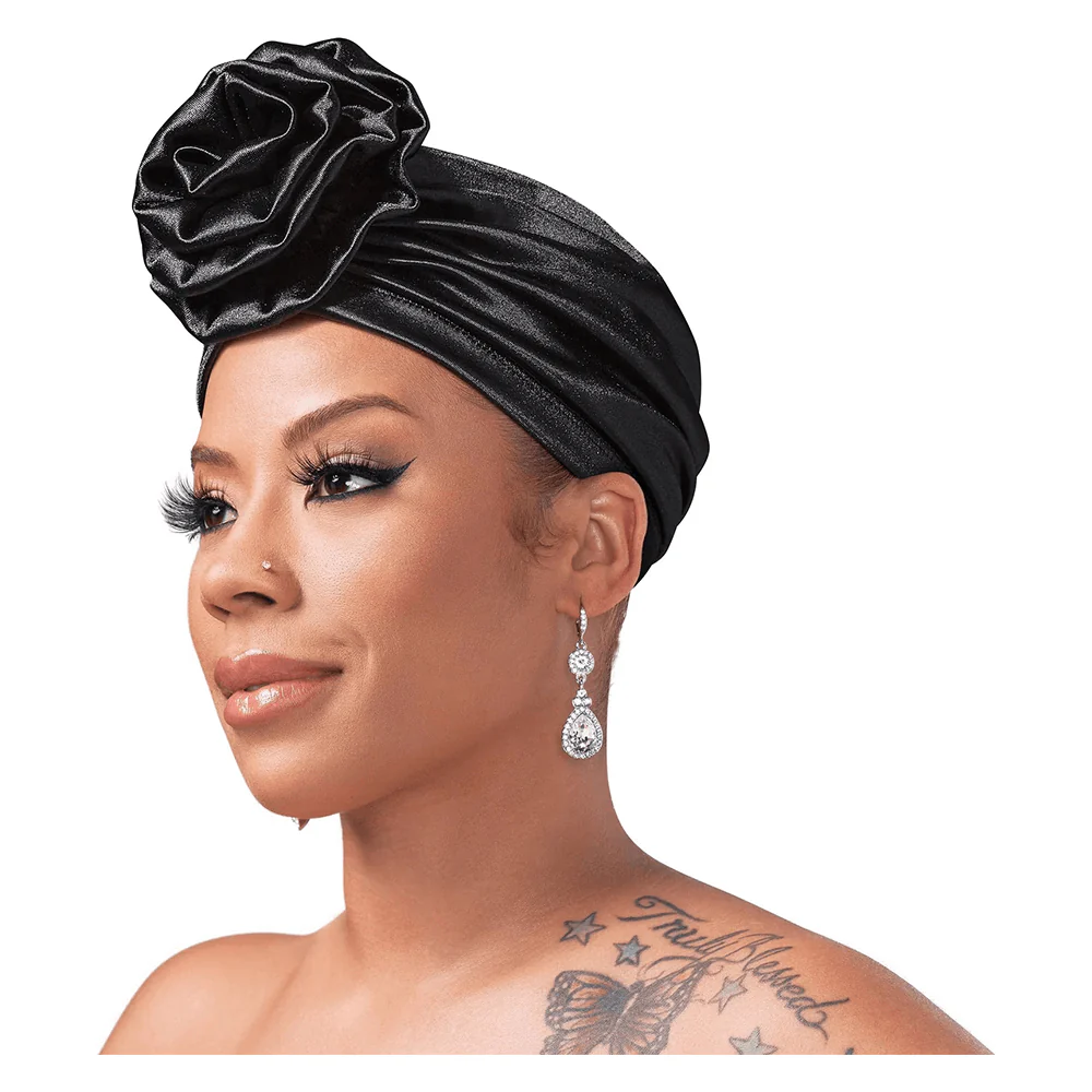 Red By Kiss Silky Luxe Keyshia Cole X Top Knot Turban - Black/Luxury - Image 2