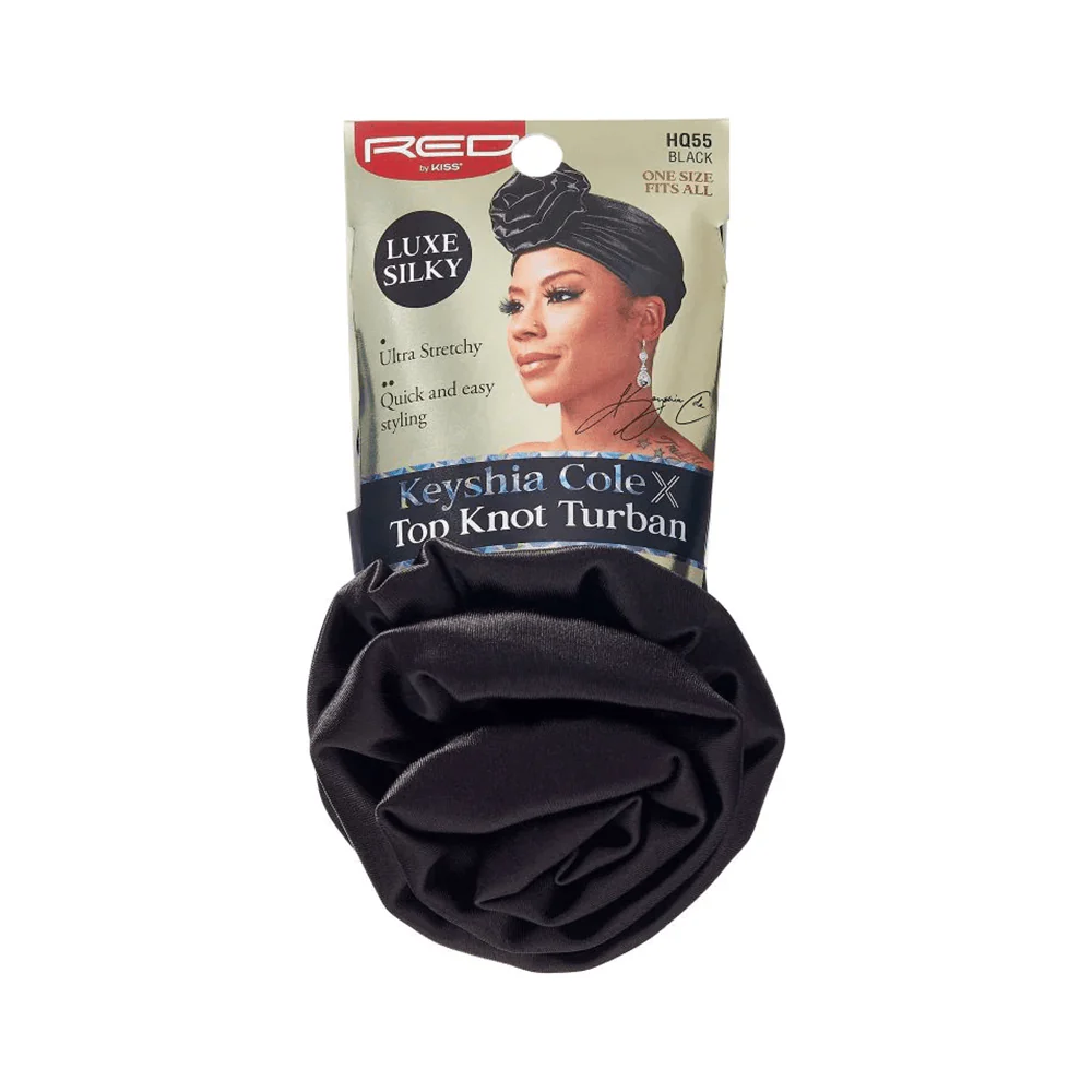 Red By Kiss Silky Luxe Keyshia Cole X Top Knot Turban - Black/Luxury - Image 4
