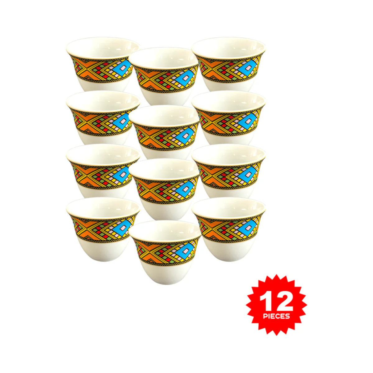 Shewhat 12pcs cawa cup90ml pattern/Illustration - Image 2