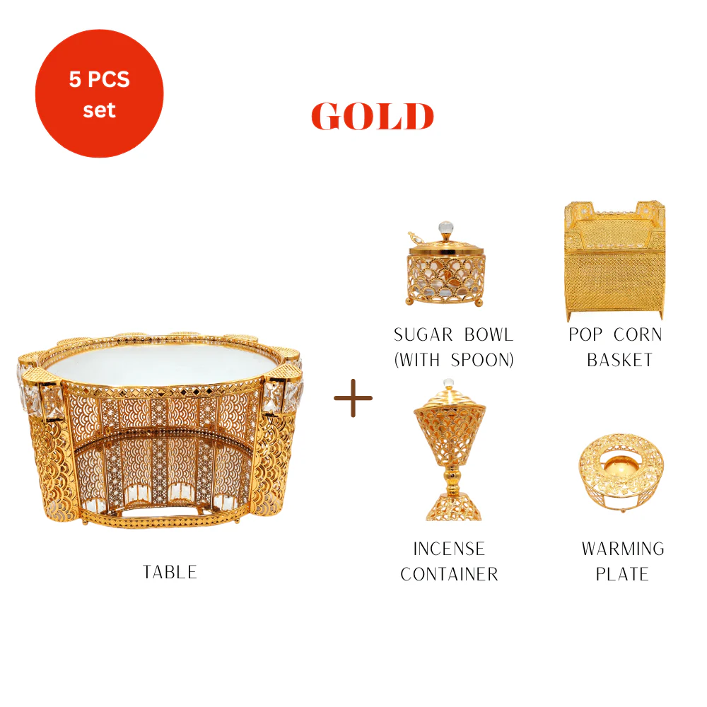 Shewhat 5pcs Rekebot Set Oval 1 (Gold & Silver) - Image 2