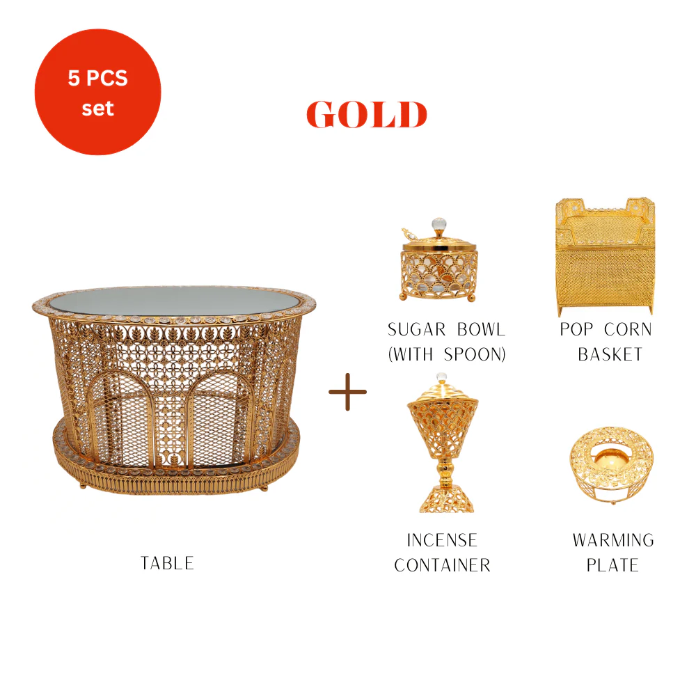 Shewhat 5pcs Rekebot Set Oval 2 (Gold & Silver) - Image 2