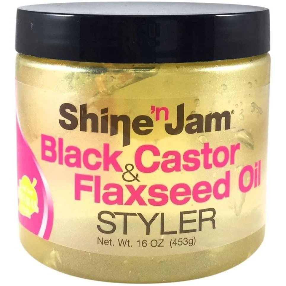 Shine-n-Jam Black Castor & Flaxseed Oil Gel - Image 5