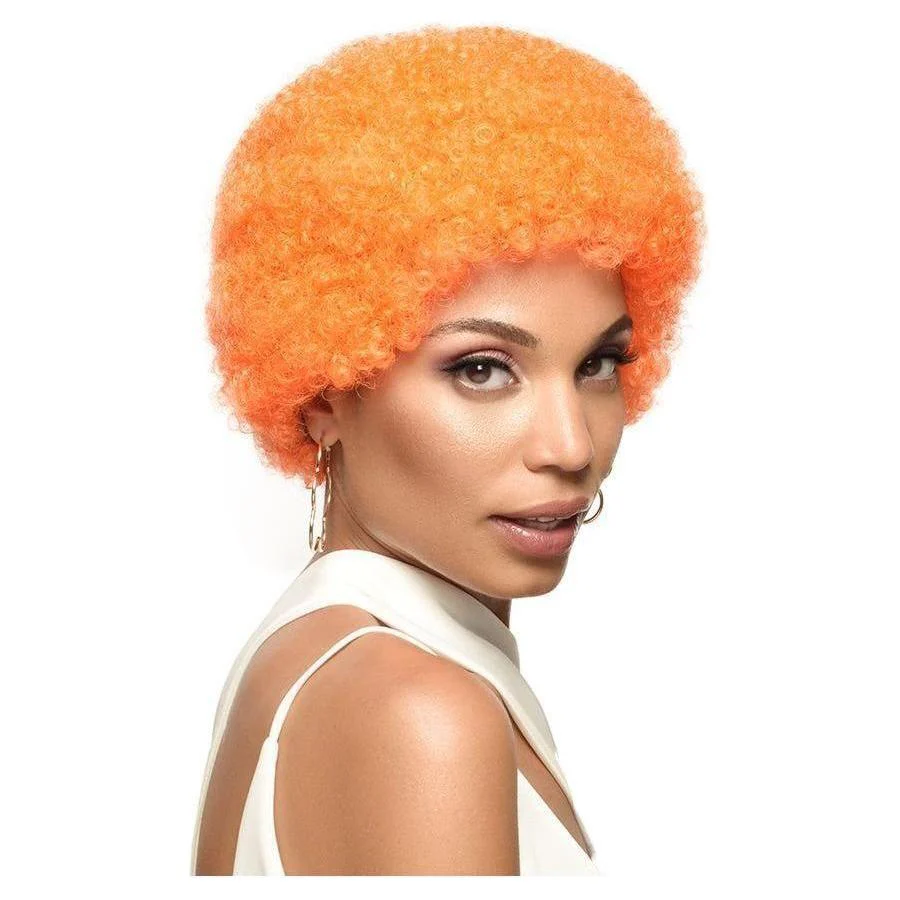Dream Hair Wig Afro Medium Synthetic Hair, Kunsthaar Perücke, Afroperücke, Color:Orange - Image 2